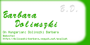 barbara dolinszki business card